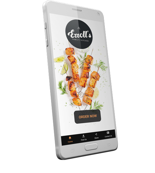 Erroll's Kebab House Peterhead ios and android online food ordering application