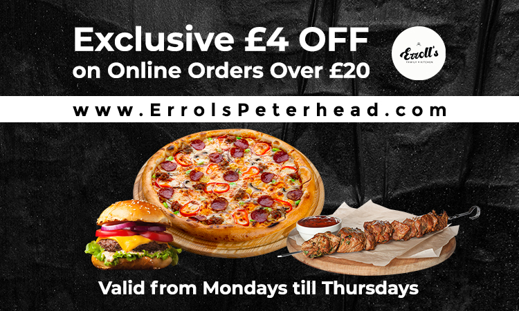 Errolls Kebab House Peterhead  £4 off
